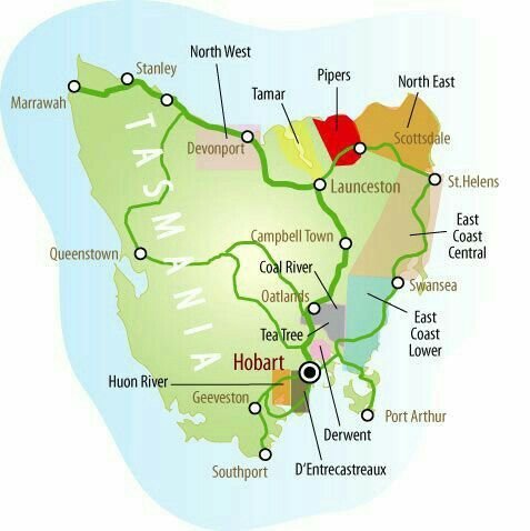 Syntax Diningtasmanian map